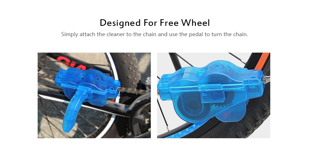 Portable Bicycle Chain Cleaner Bike Machine Brushes Scrubber Wash Tool- Dodger Blue Portable Bicycle Chain Cleaner Bike Machine Brushes Scrubber Wash Tool- Dodger Blue
