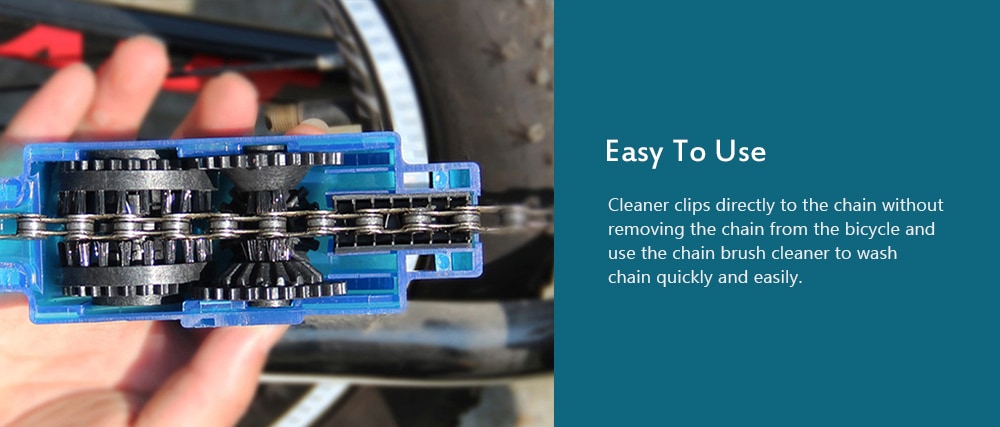 Portable Bicycle Chain Cleaner Bike Machine Brushes Scrubber Wash Tool- Dodger Blue Portable Bicycle Chain Cleaner Bike Machine Brushes Scrubber Wash Tool- Dodger Blue