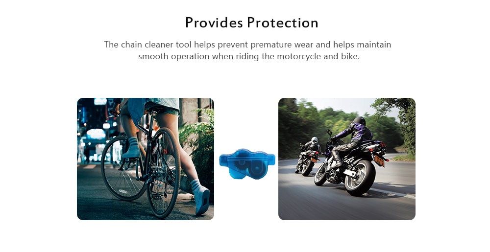Portable Bicycle Chain Cleaner Bike Machine Brushes Scrubber Wash Tool- Dodger Blue Portable Bicycle Chain Cleaner Bike Machine Brushes Scrubber Wash Tool- Dodger Blue