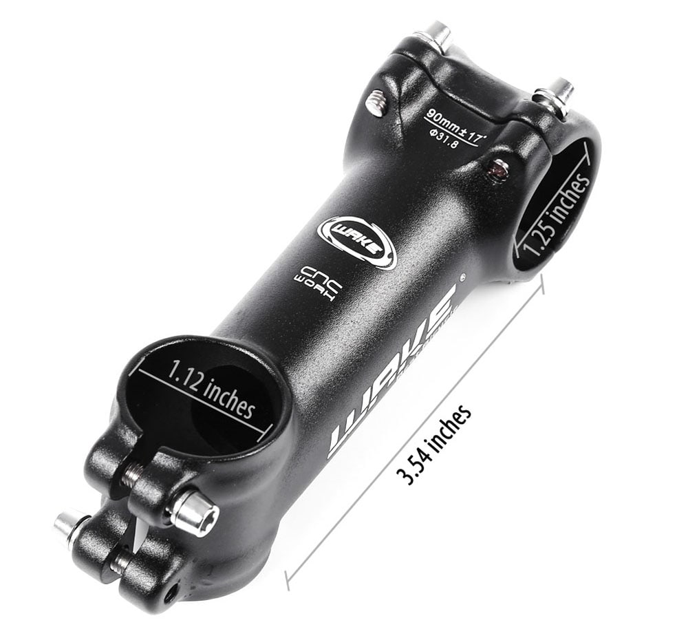 WAKE Bicycle MTB High-strength 3D Forged Aluminum Alloy Handlebar Stem Bike Accessories- Black 31.8 x 100MM WAKE Bicycle MTB High-strength 3D Forged Aluminum Alloy Handlebar Stem Bike Accessories- Black 31.8 x 100MM