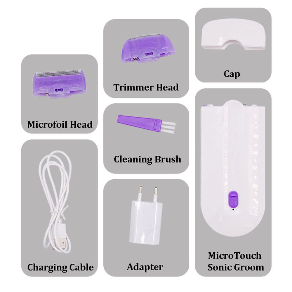Touch Rechargeable Hair Removal Shaver Without Pain Free Laser Sensor Light- White EU Plug Touch Rechargeable Hair Removal Shaver Without Pain Free Laser Sensor Light- White EU Plug