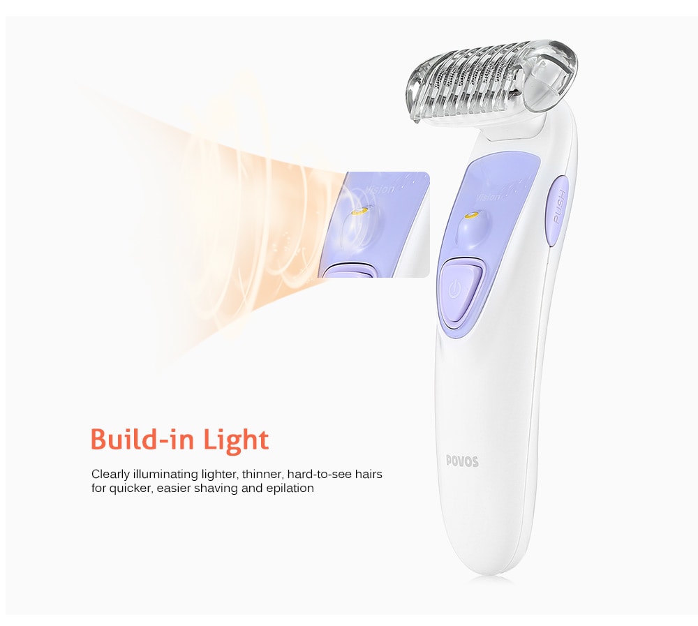 POVOS PS1086 Lady Body Electric Shaver Hair Removal Rechargeable Epilator- White POVOS PS1086 Lady Body Electric Shaver Hair Removal Rechargeable Epilator- White