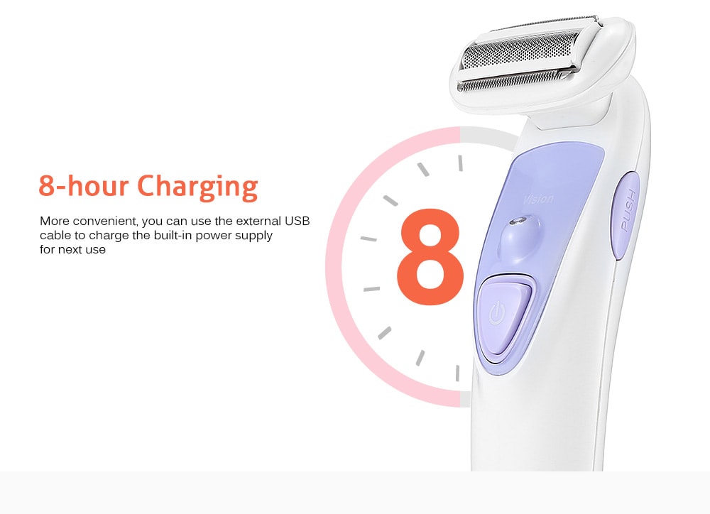 POVOS PS1086 Lady Body Electric Shaver Hair Removal Rechargeable Epilator- White POVOS PS1086 Lady Body Electric Shaver Hair Removal Rechargeable Epilator- White