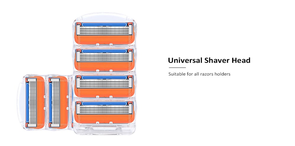 Five layer Blade Hand Shaver for Men with 4PCS- Orange Five layer Blade Hand Shaver for Men with 4PCS- Orange