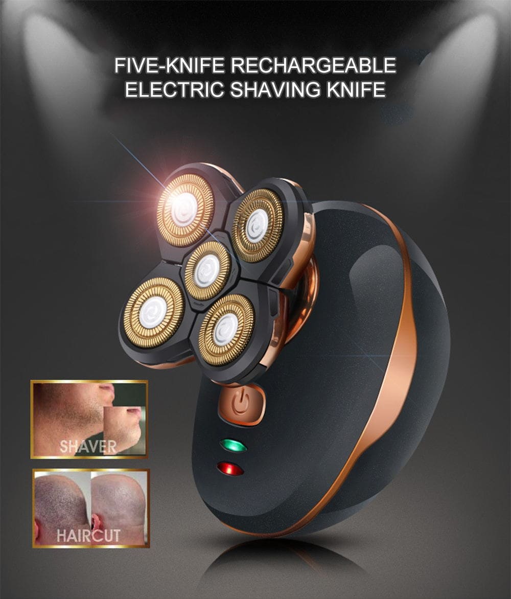 RQ5588 Five-knife Rechargeable Waterproof Electric Shaving Knife- Rose Gold RQ5588 Five-knife Rechargeable Waterproof Electric Shaving Knife- Rose Gold