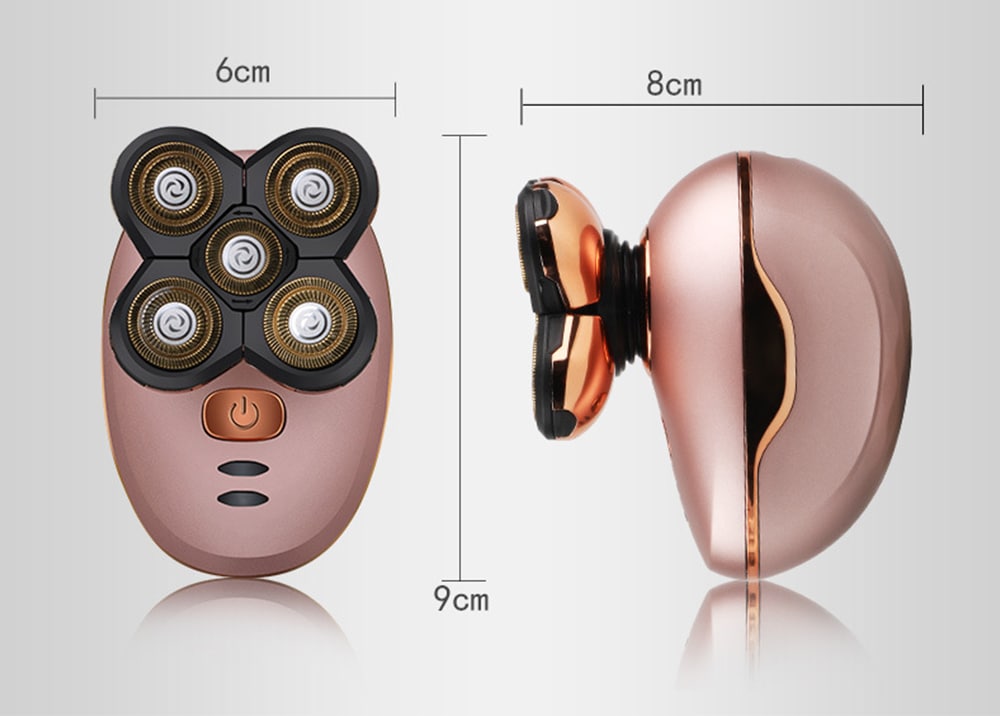 RQ5588 Five-knife Rechargeable Waterproof Electric Shaving Knife- Rose Gold RQ5588 Five-knife Rechargeable Waterproof Electric Shaving Knife- Rose Gold