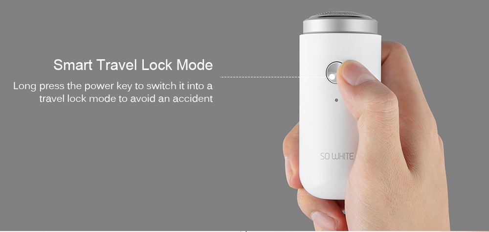 SO WHITE ED1 Mini Pocket Deep Clean Long Duration Electric Shaver from Xiaomi youpin- White SO WHITE ED1 Mini Pocket Deep Clean Long Duration Electric Shaver from Xiaomi youpin- White