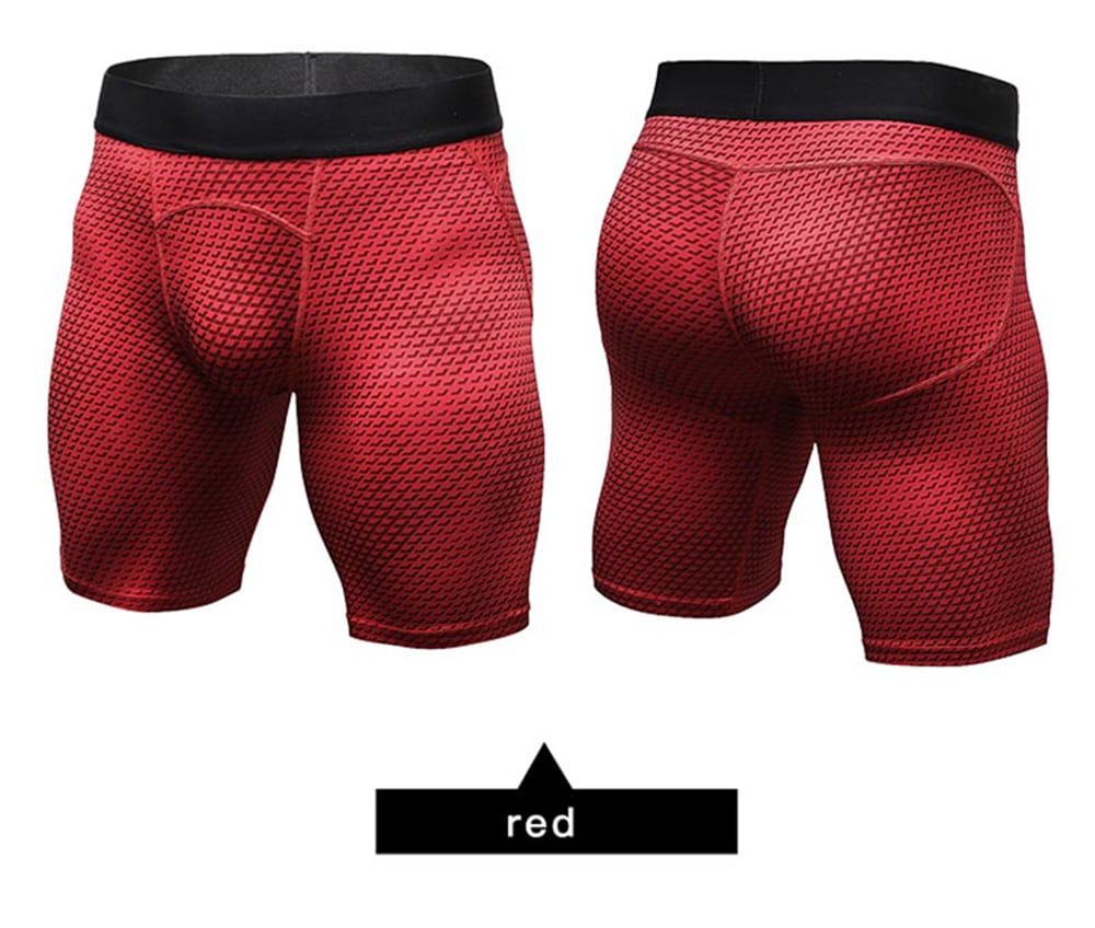 Quickly Dry Gym Sport Train Men'S Jogging Compression Tight Running Short- Red L Quickly Dry Gym Sport Train Men'S Jogging Compression Tight Running Short- Red L