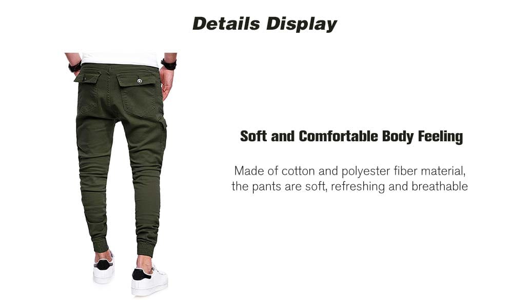 Fashion Solid Color Pleated Tether Belt Harem Casual Feet Pants for Men- Tiger Orange XL Fashion Solid Color Pleated Tether Belt Harem Casual Feet Pants for Men- Tiger Orange XL