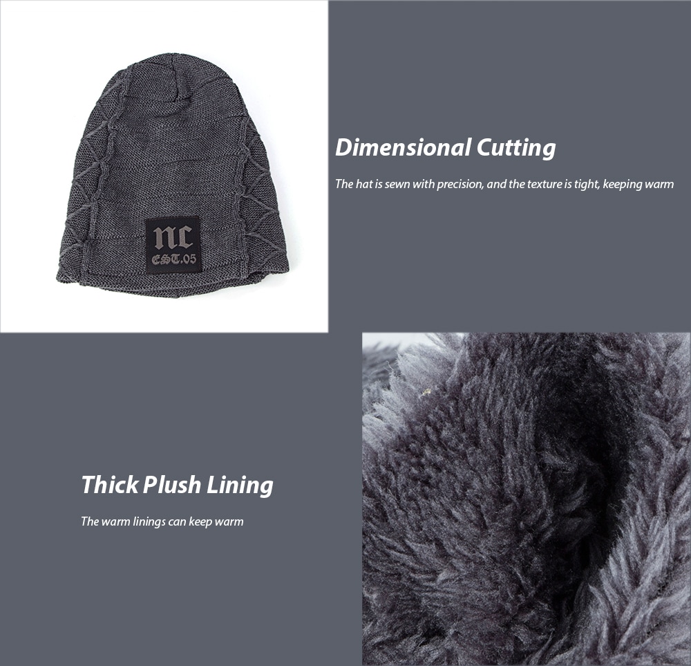 Plus Velvet Wool Men's Headgear Cap Outdoor Hat- Light Khaki Plus Velvet Wool Men's Headgear Cap Outdoor Hat- Light Khaki