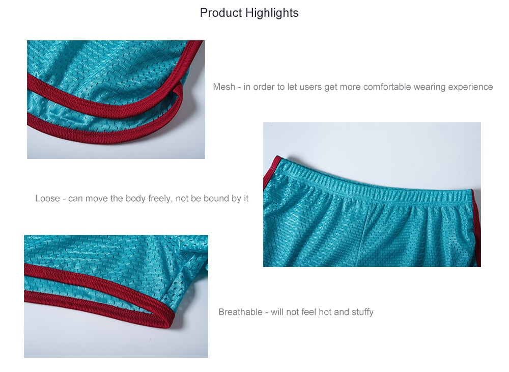 Summer Mesh Breathable Boxers for Men- White 2XL Summer Mesh Breathable Boxers for Men- White 2XL