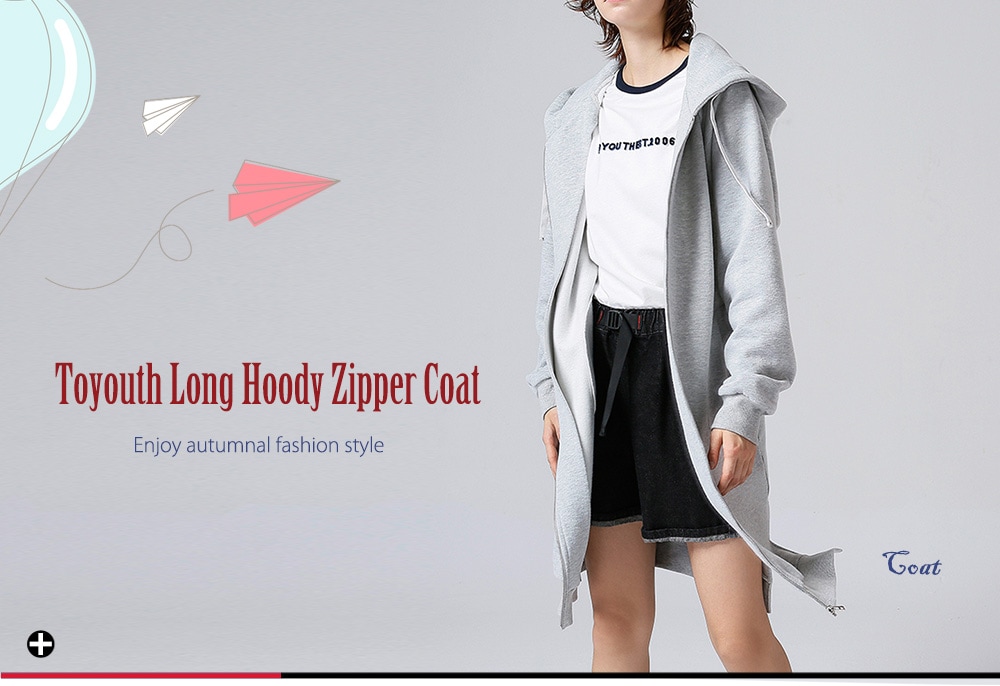 Toyouth Sweatshirts 2017 Autumn Women Loose Solid Color Casual Long Hoodies Zipper Outerwear Coat- Black XL Toyouth Sweatshirts 2017 Autumn Women Loose Solid Color Casual Long Hoodies Zipper Outerwear Coat- Black XL