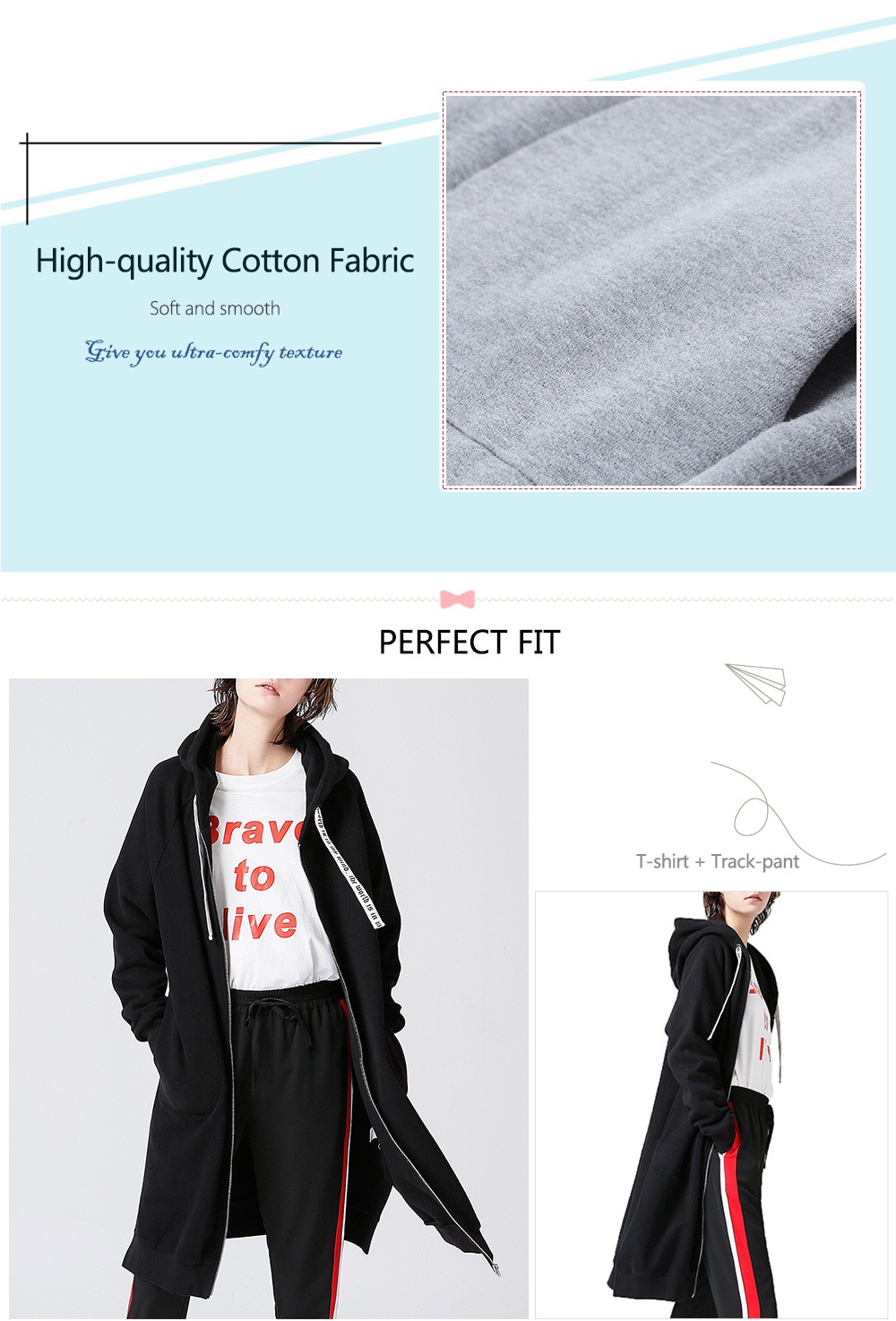Toyouth Sweatshirts 2017 Autumn Women Loose Solid Color Casual Long Hoodies Zipper Outerwear Coat- Black XL Toyouth Sweatshirts 2017 Autumn Women Loose Solid Color Casual Long Hoodies Zipper Outerwear Coat- Black XL