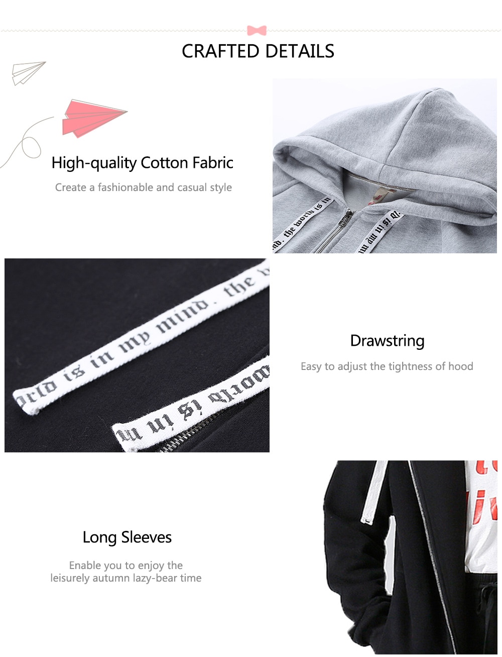Toyouth Sweatshirts 2017 Autumn Women Loose Solid Color Casual Long Hoodies Zipper Outerwear Coat- Black XL Toyouth Sweatshirts 2017 Autumn Women Loose Solid Color Casual Long Hoodies Zipper Outerwear Coat- Black XL