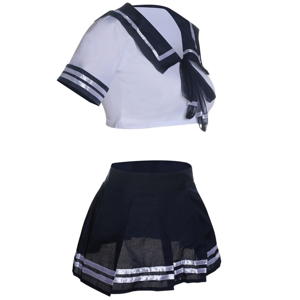 Sexy Lingerie Uniform Nightclub Campus Role-Playing Suit- White One Size Sexy Lingerie Uniform Nightclub Campus Role-Playing Suit- White One Size