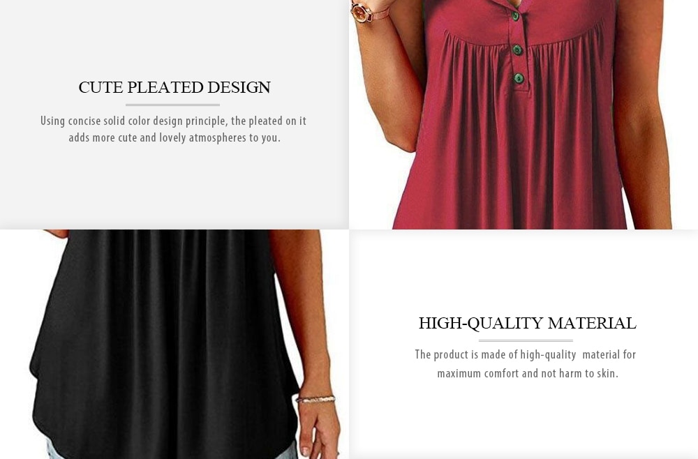 Solid Color Brace Tank Top Pleated Slip Camisole Sleeveless Casual Women's Vest- Black 3XL Solid Color Brace Tank Top Pleated Slip Camisole Sleeveless Casual Women's Vest- Black 3XL