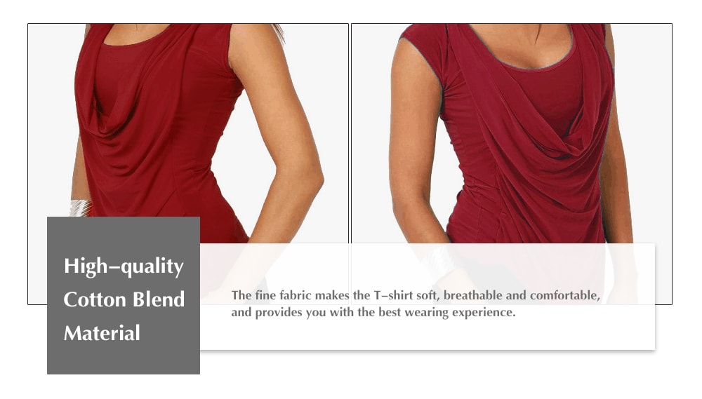 Sexy Fashion Blouse Sleeveless T-shirt- Rose Red XL Sexy Fashion Blouse Sleeveless T-shirt- Rose Red XL