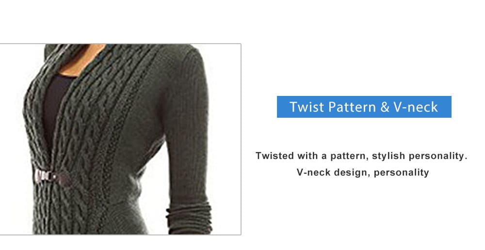 Women's Europe and American Strap V-neck Long-sleeved Shirt Twist Cardigan - Purple XL Women's Europe and American Strap V-neck Long-sleeved Shirt Twist Cardigan - Purple XL