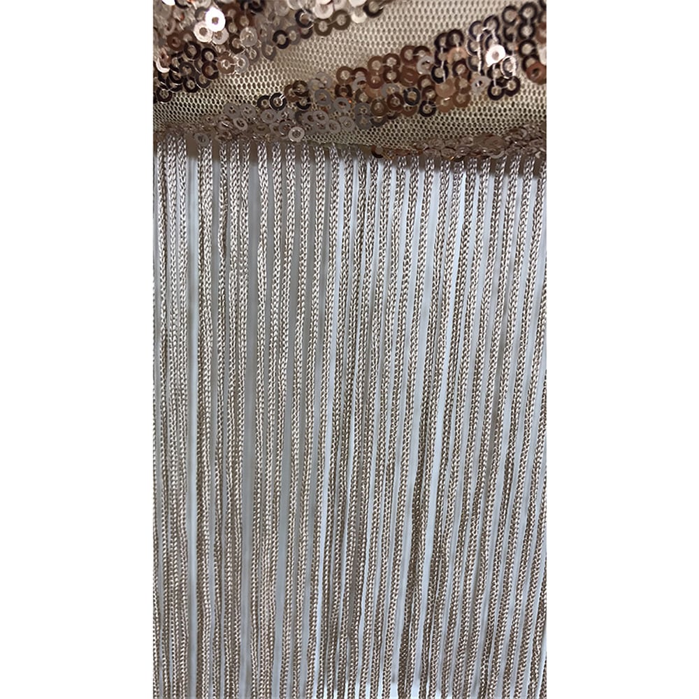 Women Fashion Sequins Slim Short Sleeve Tassel Patchwork Sexy Bodycon Midi Dress- Champagne Gold M Women Fashion Sequins Slim Short Sleeve Tassel Patchwork Sexy Bodycon Midi Dress- Champagne Gold M