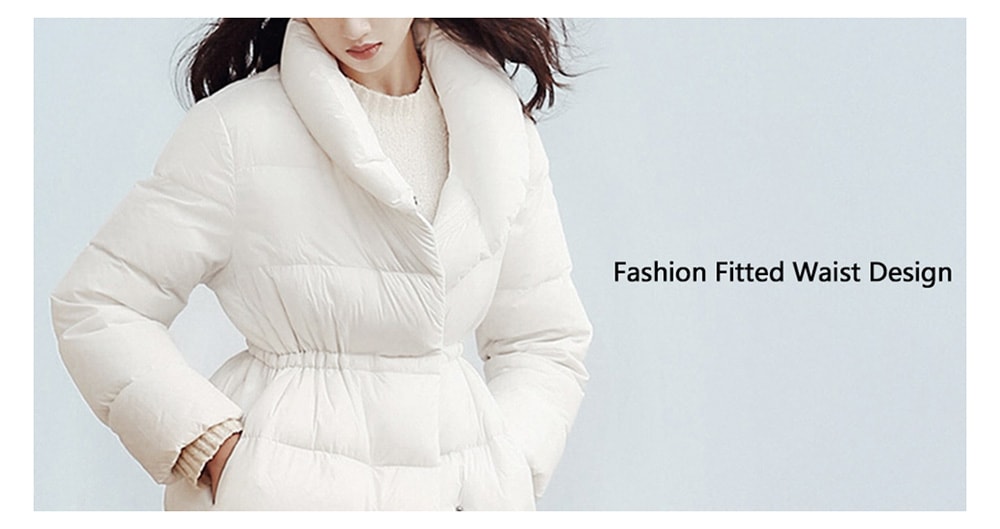 YUSKI Women Long Style Warm Comfortable Down Coat from Xiaomi Youpin- Black S YUSKI Women Long Style Warm Comfortable Down Coat from Xiaomi Youpin- Black S