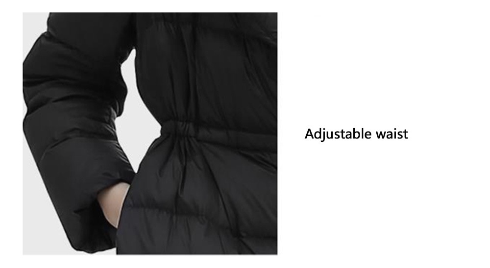 YUSKI Women Long Style Warm Comfortable Down Coat from Xiaomi Youpin- Black S YUSKI Women Long Style Warm Comfortable Down Coat from Xiaomi Youpin- Black S