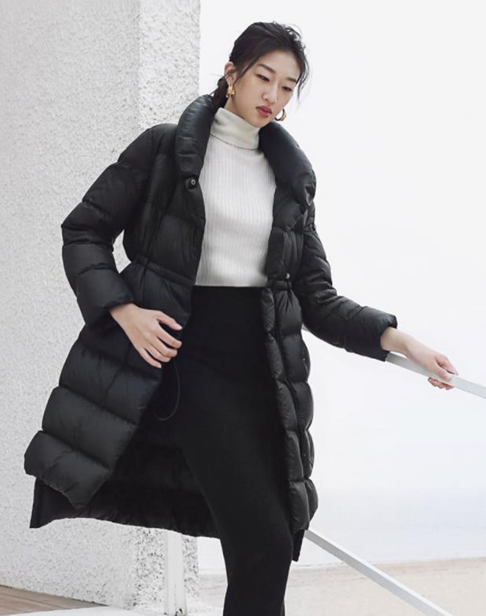 YUSKI Women Long Style Warm Comfortable Down Coat from Xiaomi Youpin- Black S YUSKI Women Long Style Warm Comfortable Down Coat from Xiaomi Youpin- Black S