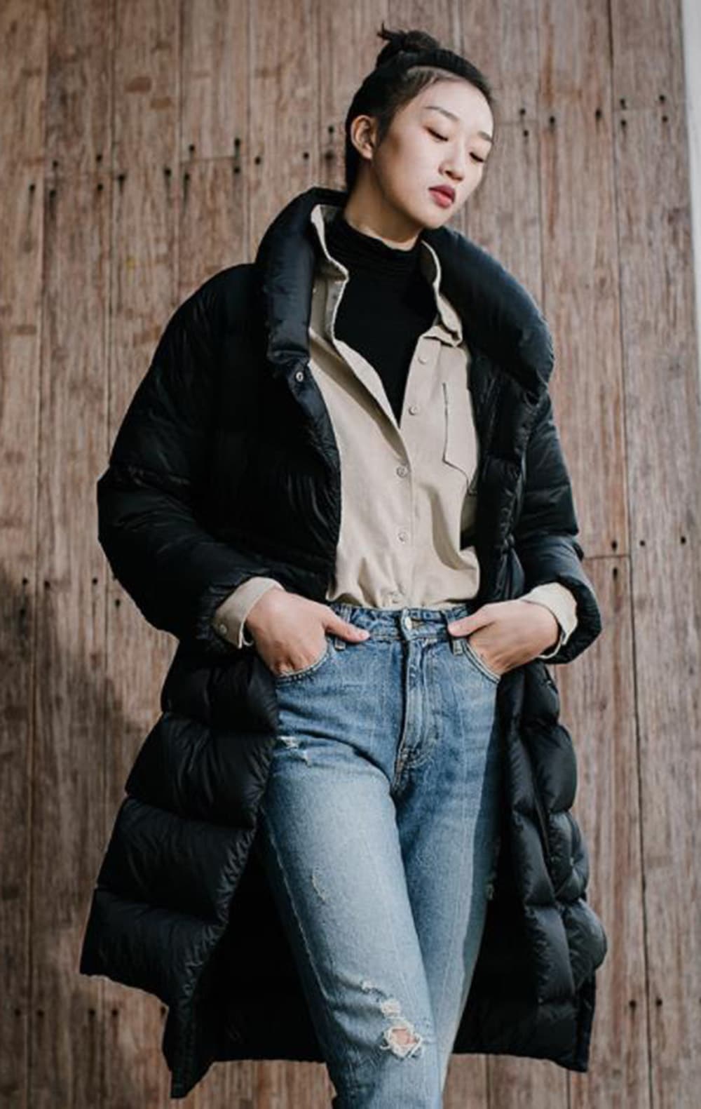 YUSKI Women Long Style Warm Comfortable Down Coat from Xiaomi Youpin- Black S YUSKI Women Long Style Warm Comfortable Down Coat from Xiaomi Youpin- Black S