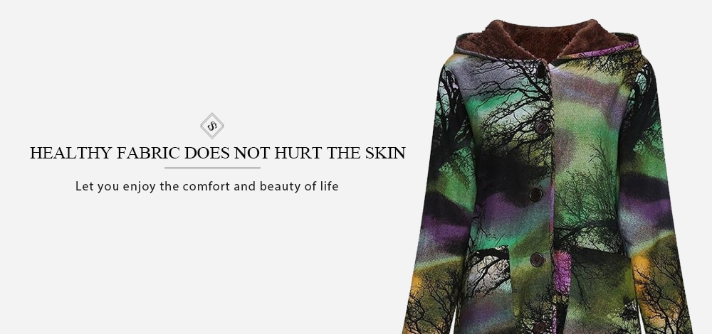 Women Long-sleeve Large Size Long Cotton Linen Vintage Ink Printing Plus Velvet Hooded Parka- Green 3XL Women Long-sleeve Large Size Long Cotton Linen Vintage Ink Printing Plus Velvet Hooded Parka- Green 3XL