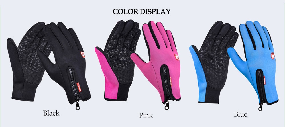 Outdoor Waterproof Fleece Windproof Gloves- Pink M Outdoor Waterproof Fleece Windproof Gloves- Pink M
