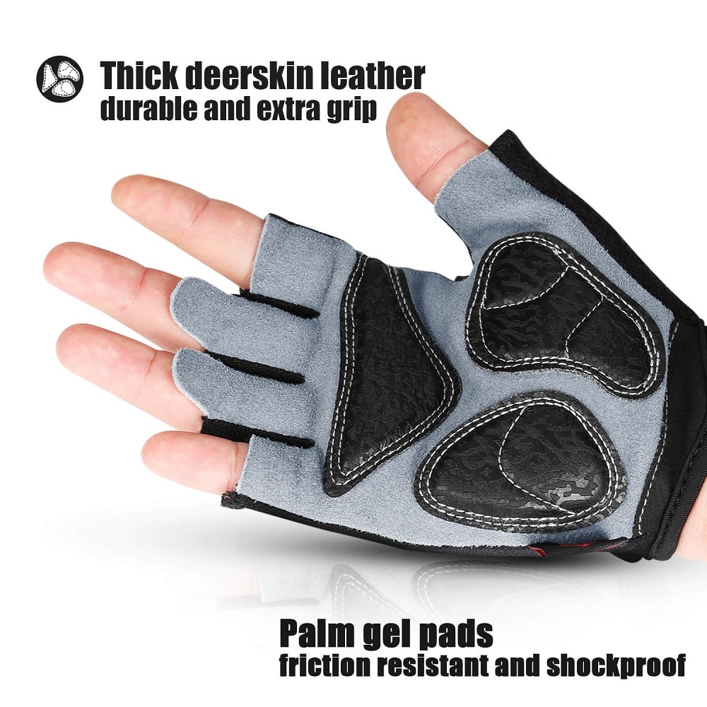 OZERO Cycling Gloves Racing Bicycle MTB Gel Half Finger Gloves Soft Breathable- Black S OZERO Cycling Gloves Racing Bicycle MTB Gel Half Finger Gloves Soft Breathable- Black S