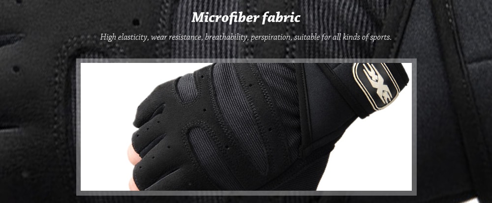 YJM1053 Men's Sports Fitness Outdoor Skid Gloves- Deep Blue L YJM1053 Men's Sports Fitness Outdoor Skid Gloves- Deep Blue L