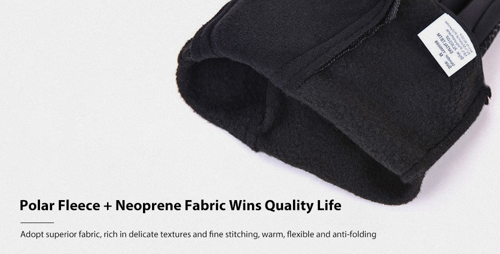 Winter Waterproof Windproof Touch Screen Silicone Anti-skid Zipper Fleece Warm Gloves- Black XL Winter Waterproof Windproof Touch Screen Silicone Anti-skid Zipper Fleece Warm Gloves- Black XL