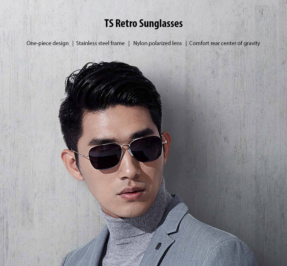 Retro Model TS Sunglasses from Xiaomi youpin- Gray Retro Model TS Sunglasses from Xiaomi youpin- Gray