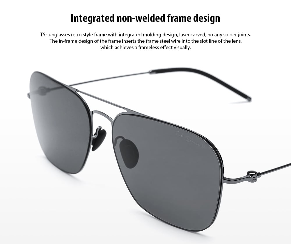 Retro Model TS Sunglasses from Xiaomi youpin- Gray Retro Model TS Sunglasses from Xiaomi youpin- Gray