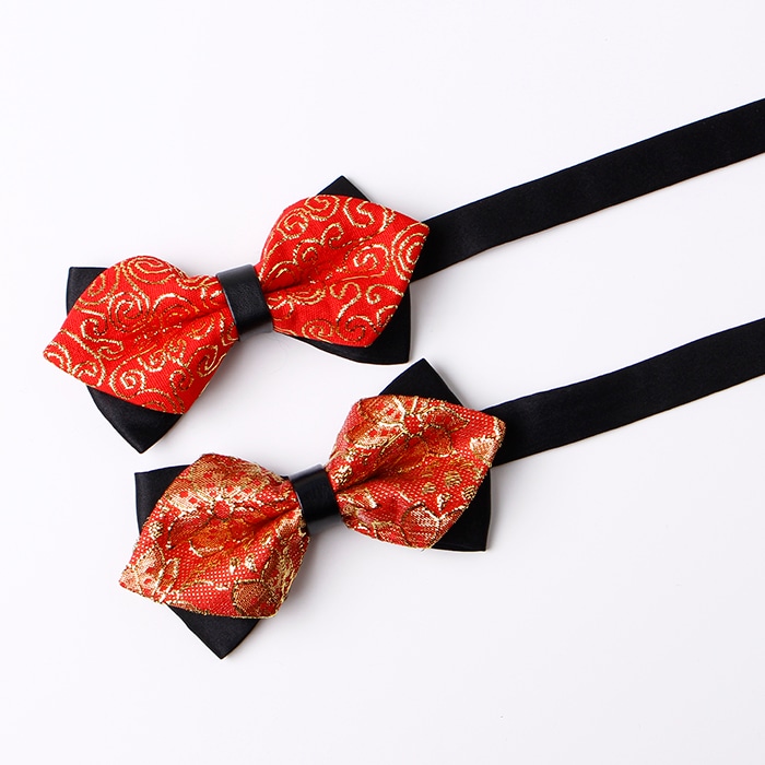Vintage Floral Woven Pattern Silky Bow Tie- Silver White Vintage Floral Woven Pattern Silky Bow Tie- Silver White