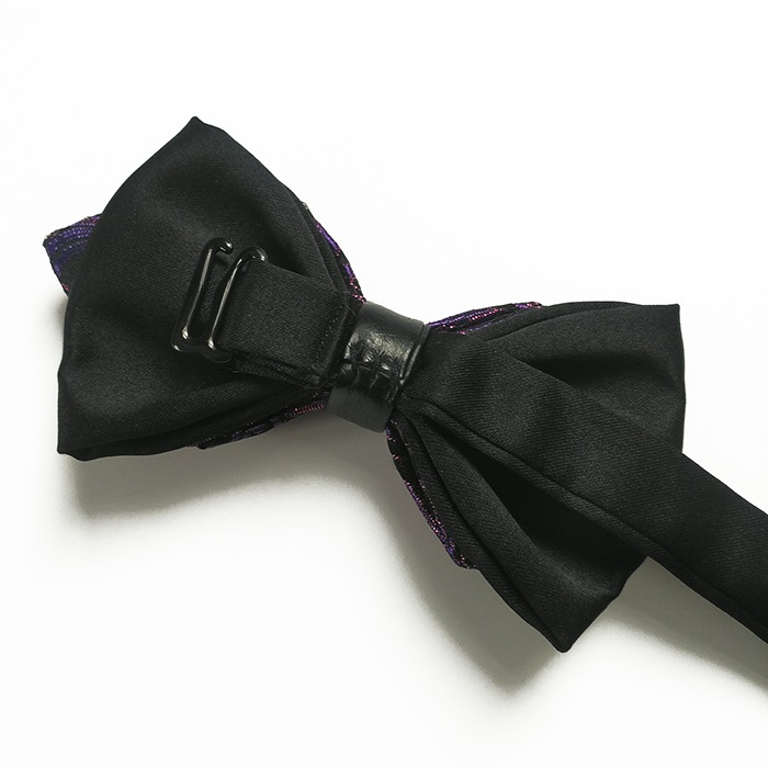 Vintage Floral Woven Pattern Silky Bow Tie- Silver White Vintage Floral Woven Pattern Silky Bow Tie- Silver White