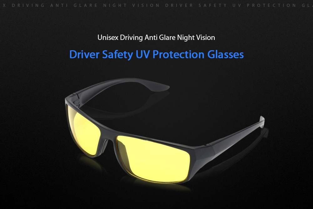 Unisex Driving Anti Glare Night Vision Driver Safety UV Protection Glasses- Goldenrod Unisex Driving Anti Glare Night Vision Driver Safety UV Protection Glasses- Goldenrod