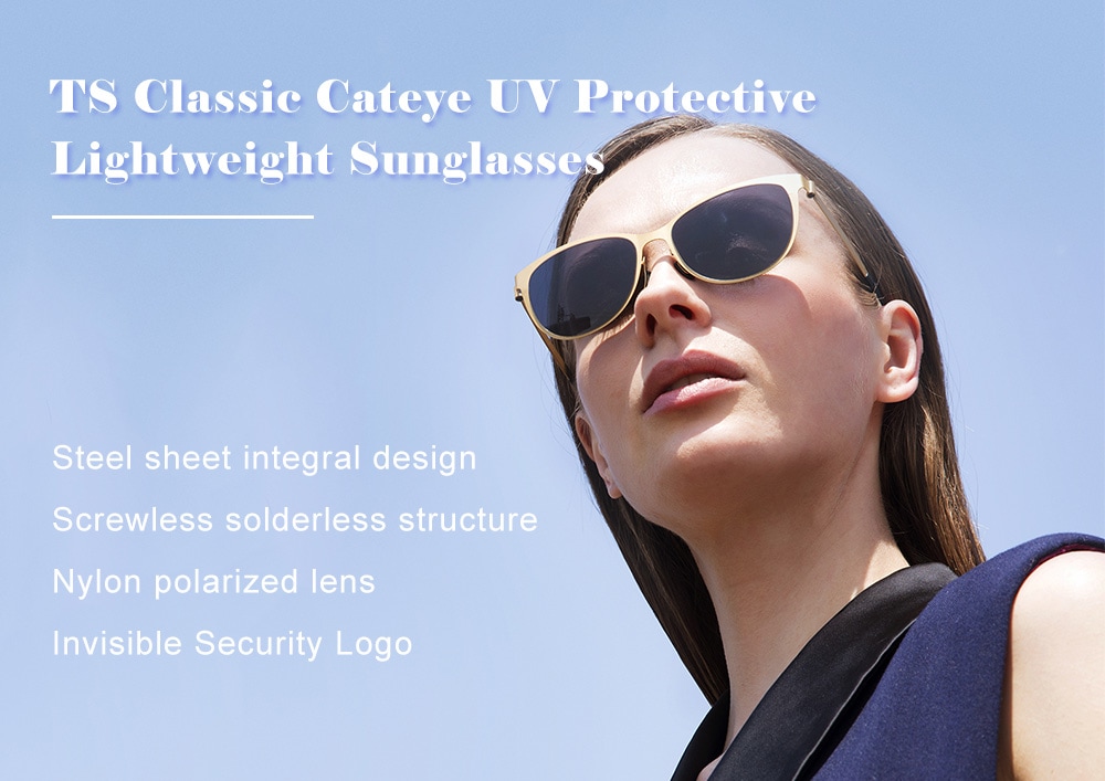 TS Classic Cateye UV Protective Sunglasses from Xiaomi Mijia- Black TS Classic Cateye UV Protective Sunglasses from Xiaomi Mijia- Black