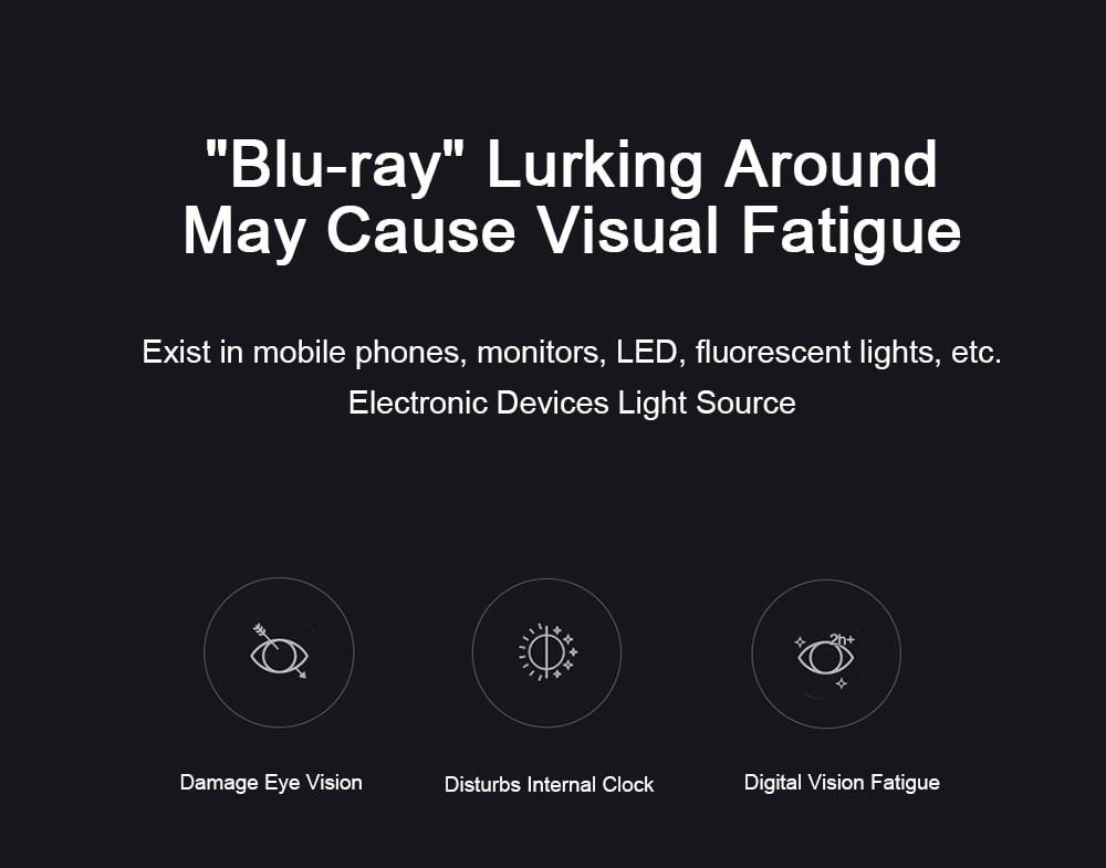 TS Anti-Blu-ray UV400 Glasses from Xiaomi mijia- Black TS Anti-Blu-ray UV400 Glasses from Xiaomi mijia- Black
