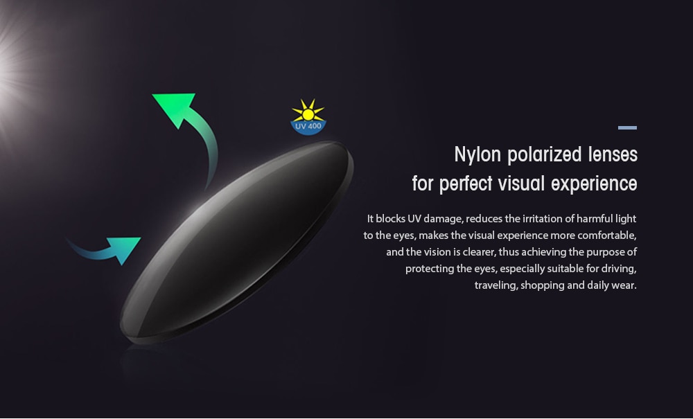 TS Pilot Style UV Protective Sunglasses from Xiaomi Mijia- Black TS Pilot Style UV Protective Sunglasses from Xiaomi Mijia- Black