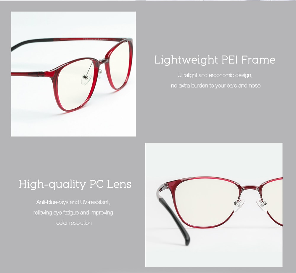 Lightweight UV protection Anti-blue-rays Protective Glasses for Couple- Red Lightweight UV protection Anti-blue-rays Protective Glasses for Couple- Red