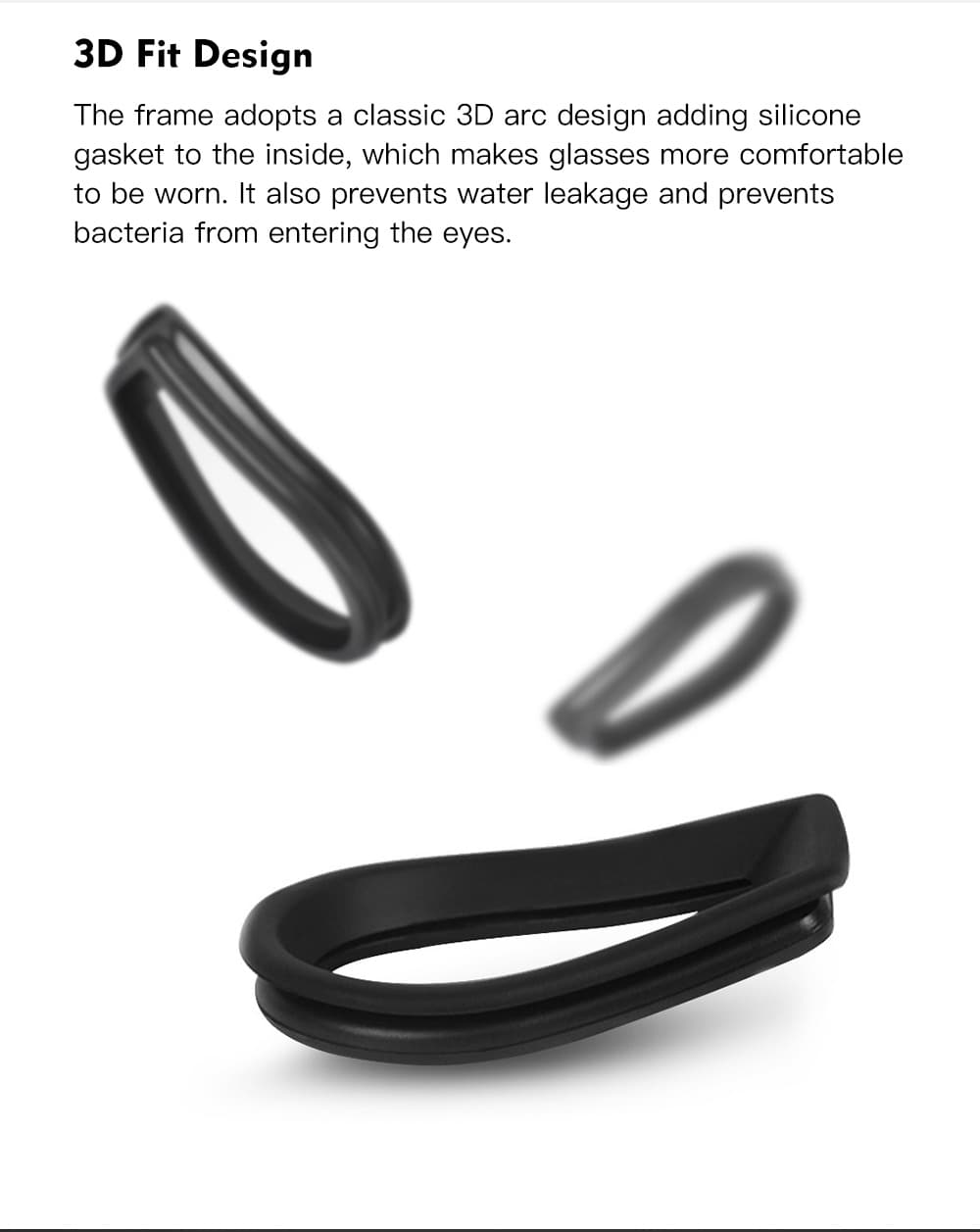 Durable Waterproof Anti-fog Adult Swimming Goggles- Black Durable Waterproof Anti-fog Adult Swimming Goggles- Black