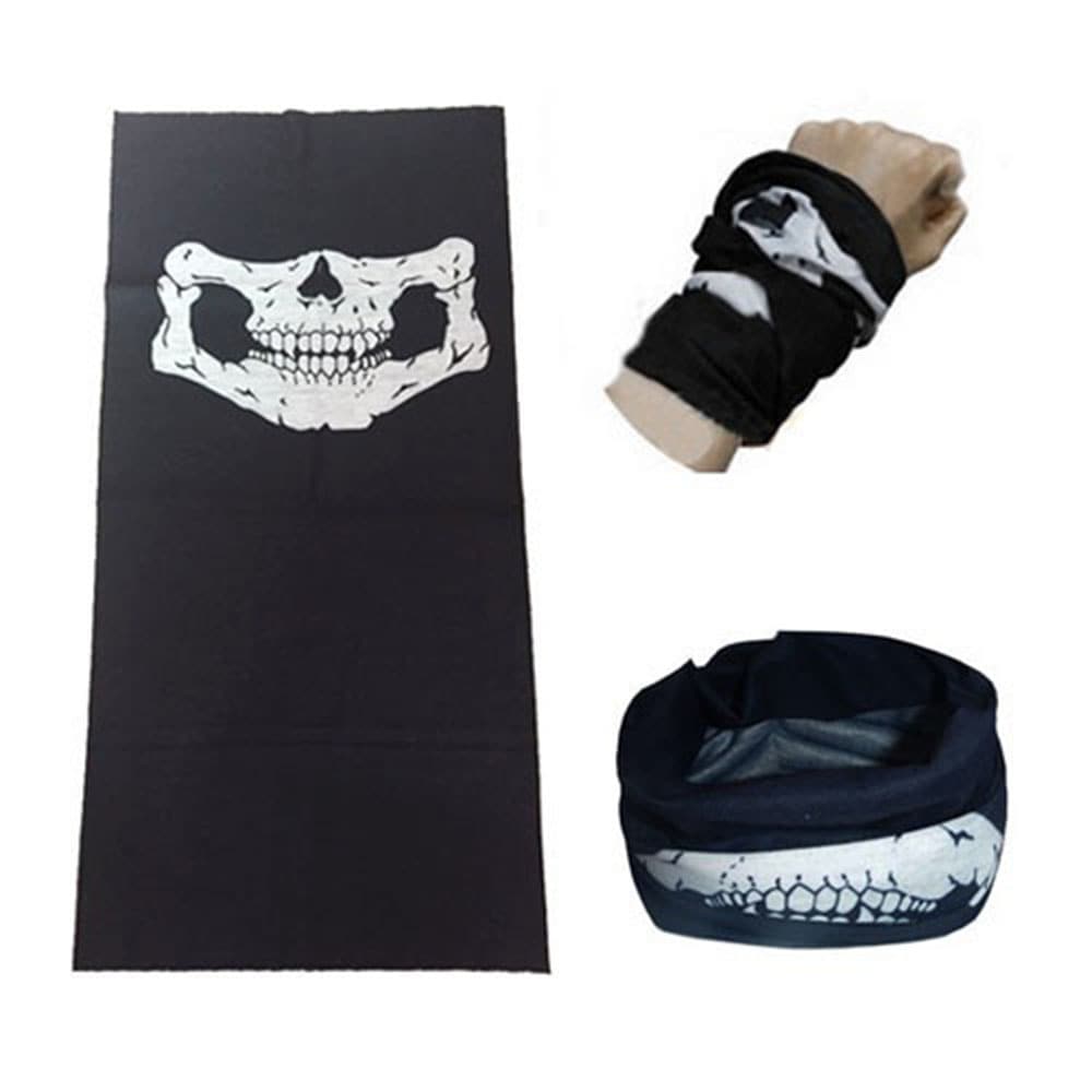 Skull Bandana Bike Motorcycle Helmet Neck Face Mask Paintball Ski Sport Headband- Black Skull Bandana Bike Motorcycle Helmet Neck Face Mask Paintball Ski Sport Headband- Black