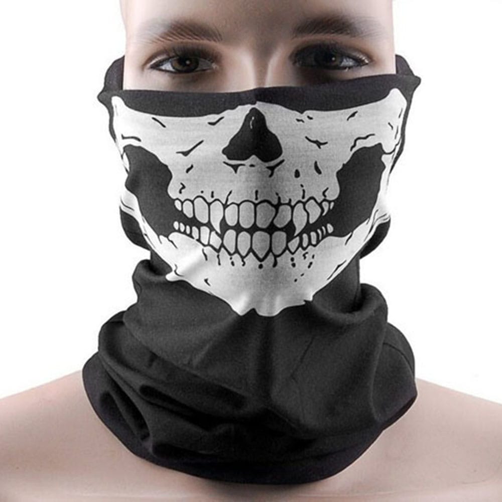 Skull Bandana Bike Motorcycle Helmet Neck Face Mask Paintball Ski Sport Headband- Black Skull Bandana Bike Motorcycle Helmet Neck Face Mask Paintball Ski Sport Headband- Black
