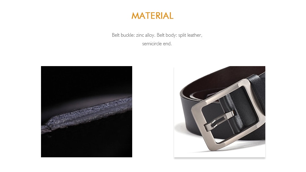 SAN VITALE Genuine Leather Adjustable Pin Buckle Men Belt- Black 15CM SAN VITALE Genuine Leather Adjustable Pin Buckle Men Belt- Black 15CM