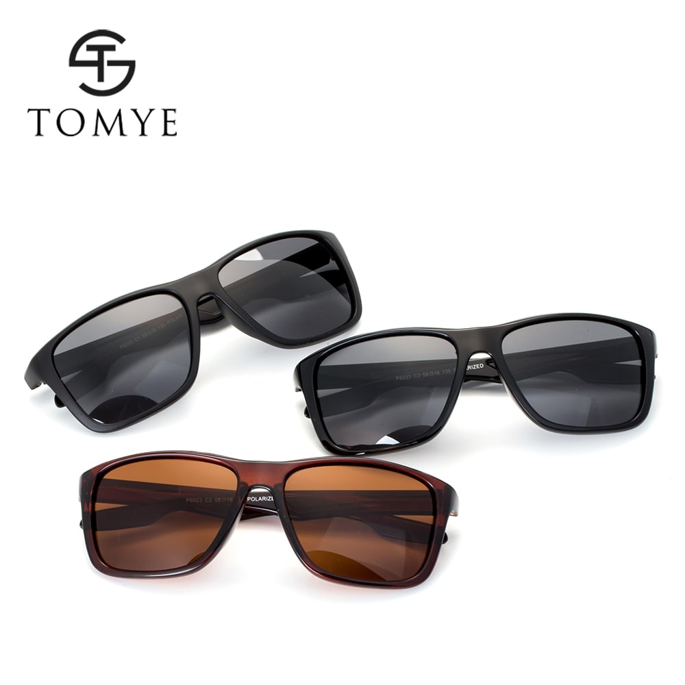TOMYE P6023 2018 New PC Square Frame Driver Polarized Sunglasses- Tea frame gradient tea TOMYE P6023 2018 New PC Square Frame Driver Polarized Sunglasses- Tea frame gradient tea