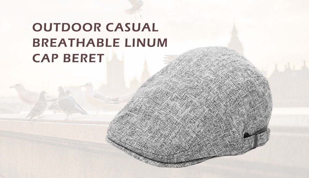 Outdoor Casual Breathable Linum Cap Beret- Beige Outdoor Casual Breathable Linum Cap Beret- Beige