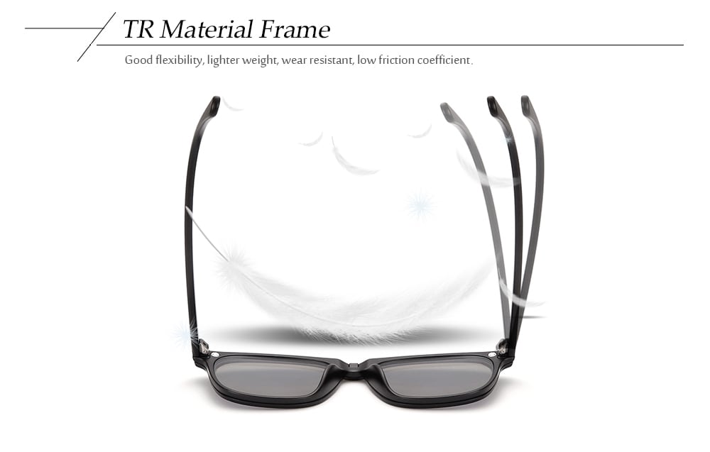 Unisex Magnetic Polarized Sunglasses Clip-on Light Frame UV400 Protect Eyewear- Ice Blue Unisex Magnetic Polarized Sunglasses Clip-on Light Frame UV400 Protect Eyewear- Ice Blue