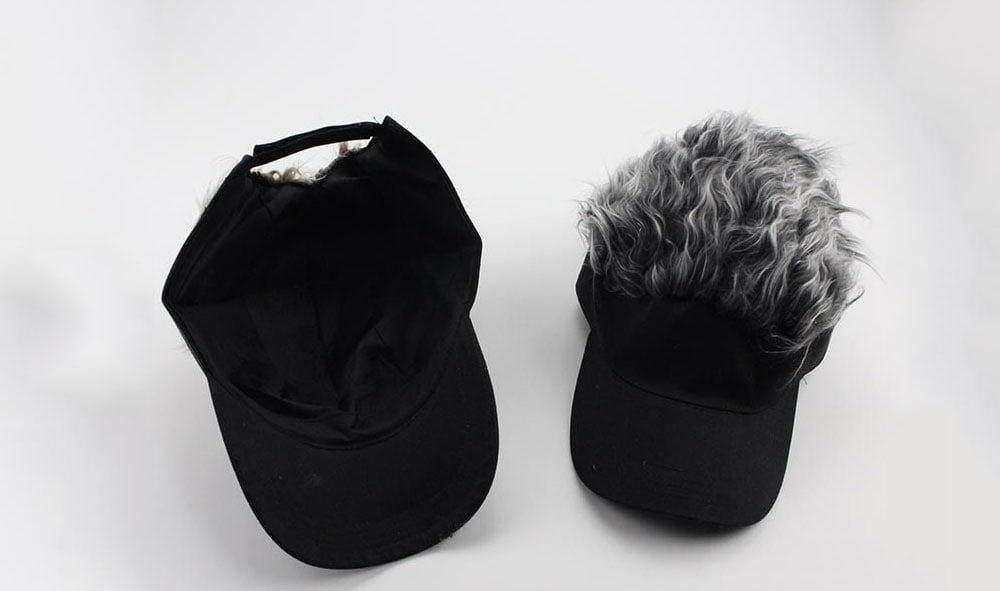 Fashion Wig Decoration Golf Baseball Cap- Dark Gray Fashion Wig Decoration Golf Baseball Cap- Dark Gray