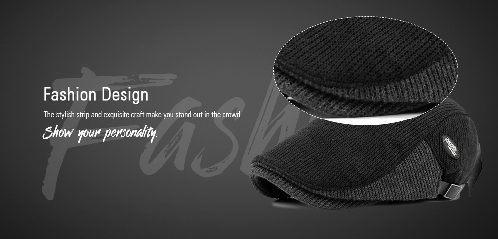 Thickened Exquisite Beret for Man- Black Thickened Exquisite Beret for Man- Black